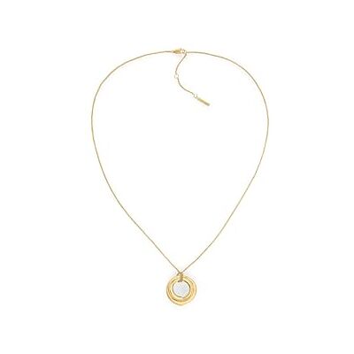 Calvin kvinnors CK SPIRAL kollektion hänge halsband i gult guld med en berlock 35000761, En storlek, Rostfritt stål, Ingen ädelsten Calvin kvinnors CK SPIRAL kollektion hänge halsband i gult guld med en berlock 35000761, En storlek, Rostfritt stål, Ingen ädelsten