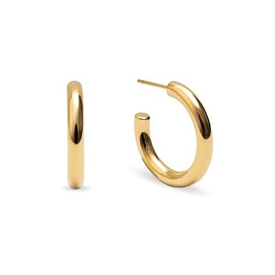 SINGULARU Nairobi ringörhängen. Stål med 18K guldbeläggning eller stål. Smycken för kvinnor, en storlek, rostfritt stål, ingen ädelsten SINGULARU Nairobi ringörhängen. Stål med 18K guldbeläggning eller stål. Smycken för kvinnor, en storlek, rostfritt stål, ingen ädelsten