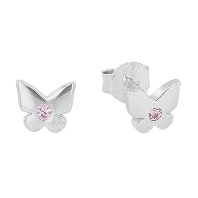 Prinzessin Lillifee Ohrstecker 925 Sterling Silber Mädchen Kinder Ohrschmuck, mit Zirkonia synth., 0,5 cm, Silber, Schmetterling, Kommt in Schmuck Geschenk Box, 2035984 Prinzessin Lillifee Ohrstecker 925 Sterling Silber Mädchen Kinder Ohrschmuck, mit Zirkonia synth., 0,5 cm, Silber, Schmetterling, Kommt in Schmuck Geschenk Box, 2035984