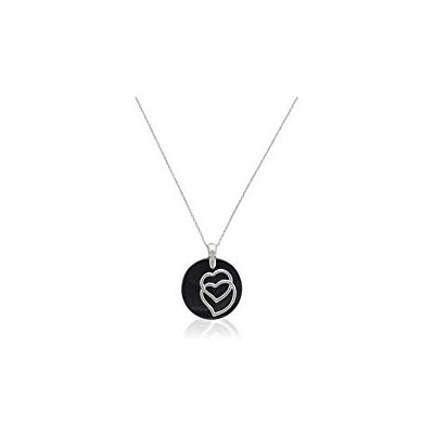 CERANITY Halsband Smycken Dam med berlock sterlingsilver 925 keramik diamant 0,005 ct 45 cm 1–78/0014-N CERANITY Halsband Smycken Dam med berlock sterlingsilver 925 keramik diamant 0,005 ct 45 cm 1–78/0014-N