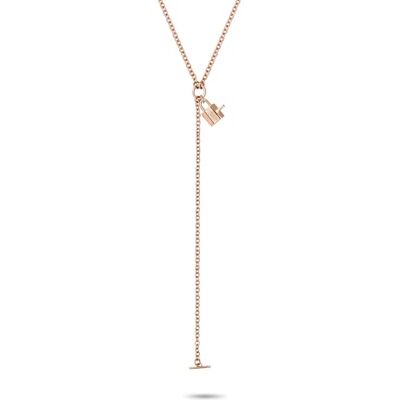 LIEBESKIND Kärleksbarn Berlin halsband LJ-1634-N-55 av rostfritt stål i IP roséguld, 55 cm, Rostfritt stål, Ingen ädelsten LIEBESKIND Kärleksbarn Berlin halsband LJ-1634-N-55 av rostfritt stål i IP roséguld, 55 cm, Rostfritt stål, Ingen ädelsten