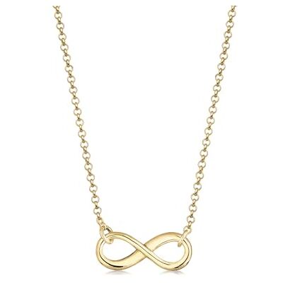 Elli PREMIUM halsband damer infinity symbol i 375 gult guld, 40cm, Året runt, Ingen ädelsten Elli PREMIUM halsband damer infinity symbol i 375 gult guld, 40cm, Året runt, Ingen ädelsten