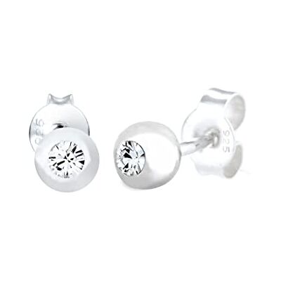 Elli kvinnors klassiska silverörhängen med Xilion, Sterlingsilver, Kristall Elli kvinnors klassiska silverörhängen med Xilion, Sterlingsilver, Kristall