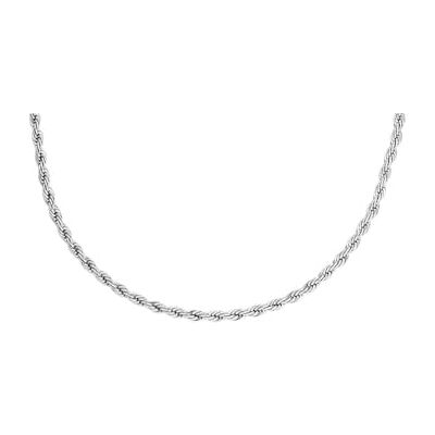 Fossil Herrhalsband i läder med hummerlås, Silver stål Fossil Herrhalsband i läder med hummerlås, Silver stål