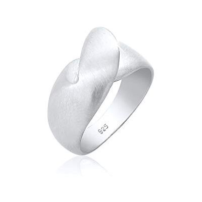 Elli Ring kvinnor knut design trend i 925 sterlingsilver, Medium, Silver Elli Ring kvinnor knut design trend i 925 sterlingsilver, Medium, Silver
