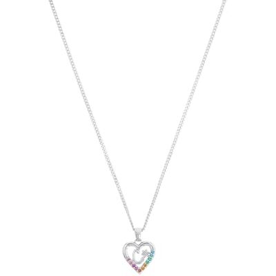 Prinzessin Lillifee Halsband med hänge 925 sterlingsilver barnhalsband för flickor, med zirconia synth., 35 + 3 cm, flerfärgad, C, kommer i smyckespresentask, 2027878 Prinzessin Lillifee Halsband med hänge 925 sterlingsilver barnhalsband för flickor, med zirconia synth., 35 + 3 cm, flerfärgad, C, kommer i smyckespresentask, 2027878