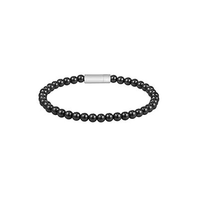 Boss smycken herr SPHERE BEADS kollektion pärlarmband i rostfritt stål med onyx 1580789M Boss smycken herr SPHERE BEADS kollektion pärlarmband i rostfritt stål med onyx 1580789M