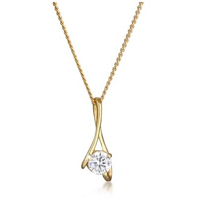 Elli PREMIUM damkedja med hänge hjärta 585 gult guld zirkonia rund slipning 45 cm-0108140916, 450, Kristall, Kubisk zirkonia Elli PREMIUM damkedja med hänge hjärta 585 gult guld zirkonia rund slipning 45 cm-0108140916, 450, Kristall, Kubisk zirkonia