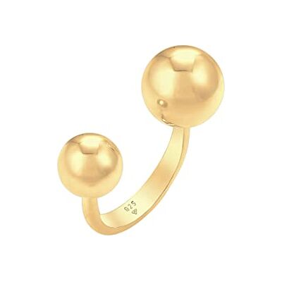 Elli Ring statement kulor 925 silver, fasettslipning, Utan Elli Ring statement kulor 925 silver, fasettslipning, Utan