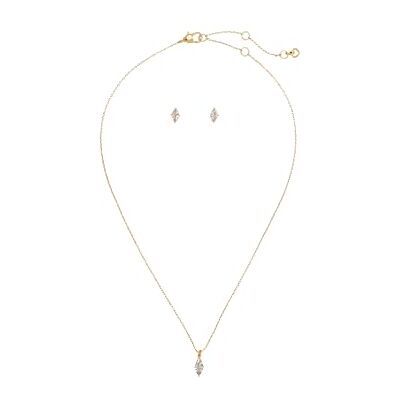 kate spade new york Signature Solitaire Boxed Studs and Pendant Set, Clear/Gold kate spade new york Signature Solitaire Boxed Studs and Pendant Set, Clear/Gold