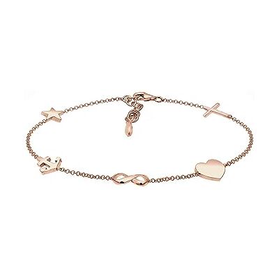 Elli kvinnors 925 sterling silver kors hjärta oändlighet ankare stjärna armband, 16 cm, Metall Elli kvinnors 925 sterling silver kors hjärta oändlighet ankare stjärna armband, 16 cm, Metall