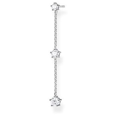 THOMAS SABO Damer enstaka örhängen vita stenar lång 925 sterlingsilver, 4,00 cm, Sterling silver, Ej tillämpligt, THOMAS SABO Damer enstaka örhängen vita stenar lång 925 sterlingsilver, 4,00 cm, Sterling silver, Ej tillämpligt,