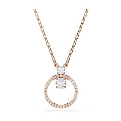 Swarovski Constella hänge, rund skuren, vit, roséguld pläterad Swarovski Constella hänge, rund skuren, vit, roséguld pläterad