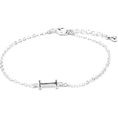 LUXENTER Alfabet silverfärgat armband bokstaven I, Talla única, Metall, Utan ädelsten LUXENTER Alfabet silverfärgat armband bokstaven I, Talla única, Metall, Utan ädelsten