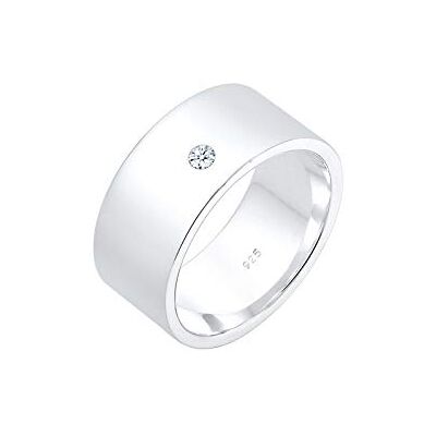 Elli PREMIUM ring dam basic modern med diamant (0,03 ct.) i 925 sterlingsilver, Silver, Diamant Elli PREMIUM ring dam basic modern med diamant (0,03 ct.) i 925 sterlingsilver, Silver, Diamant