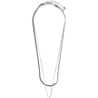 PIECES Pcbina 2-pack halsband Noos, Silverfärg, En Storlek PIECES Pcbina 2-pack halsband Noos, Silverfärg, En Storlek