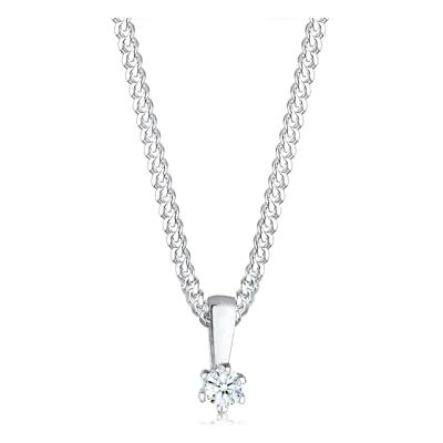 DIAMORE Elli Diamonds halsband dam elegant med diamant (0,06 ct.) i 925 sterlingsilver, Övrigt, Diamant DIAMORE Elli Diamonds halsband dam elegant med diamant (0,06 ct.) i 925 sterlingsilver, Övrigt, Diamant