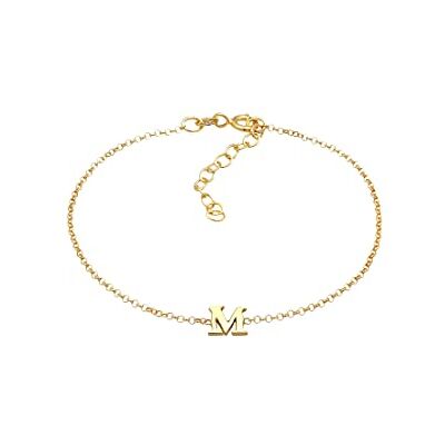 Elli armband dam hänge bokstav M basic i 925 sterlingsilver, 160, Sterlingsilver Silver Metall, Utan Elli armband dam hänge bokstav M basic i 925 sterlingsilver, 160, Sterlingsilver Silver Metall, Utan