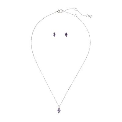kate spade new york Signature Solitaire Boxed Studs and Pendant Set, Light Amethyst kate spade new york Signature Solitaire Boxed Studs and Pendant Set, Light Amethyst