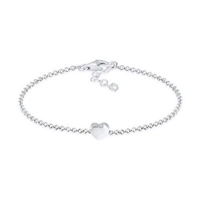 Elli Armband dam med hjärta berlock basic i 925 sterlingsilver, 160, Metall, Elli Armband dam med hjärta berlock basic i 925 sterlingsilver, 160, Metall,