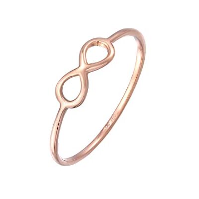 Elli Premium damer äkta smycken ring infinity symbol tecken i 750 roséguld, 54 EU, Roséguld, Ingen ädelsten Elli Premium damer äkta smycken ring infinity symbol tecken i 750 roséguld, 54 EU, Roséguld, Ingen ädelsten
