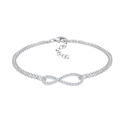 Elli armband oändlighetskristaller 925 sterlingsilver, 7.5 inch, Kristall, Kristall Elli armband oändlighetskristaller 925 sterlingsilver, 7.5 inch, Kristall, Kristall