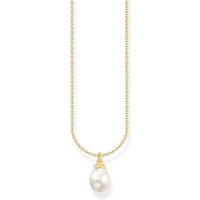 THOMAS SABO KE2238-430-14 Pärlhänge halsband i silver guldpläterad, en storlek, sterling silver, pärla, en storlek, sterling silver, pärla, taille unique, Sterlingsilver, Pärla THOMAS SABO KE2238-430-14 Pärlhänge halsband i silver guldpläterad, en storlek, sterling silver, pärla, en storlek, sterling silver, pärla, taille unique, Sterlingsilver, Pärla