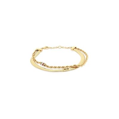 Tommy Hilfiger smycken kvinnors dubbelkedjearmband i gult guld 2780982 Tommy Hilfiger smycken kvinnors dubbelkedjearmband i gult guld 2780982