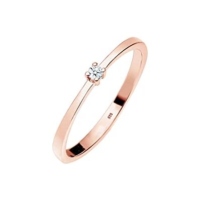 DIAMORE Elli DIAMONDS ring kvinnor förlovning solitär diamant (0,03 ct.) 925 sterling silver, 54 EU, Sterlingsilver, Diamant DIAMORE Elli DIAMONDS ring kvinnor förlovning solitär diamant (0,03 ct.) 925 sterling silver, 54 EU, Sterlingsilver, Diamant