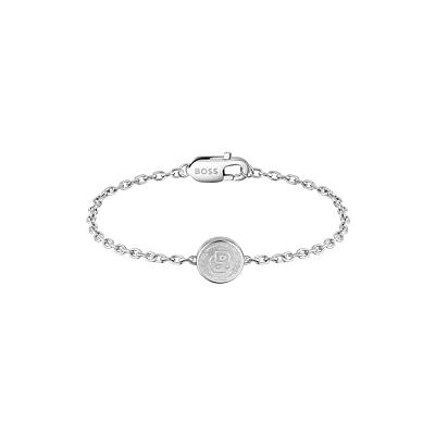 Boss smycken herr dubbel B mynt kollektion armband i rostfritt stål med myntberlock – 1580763M Boss smycken herr dubbel B mynt kollektion armband i rostfritt stål med myntberlock – 1580763M