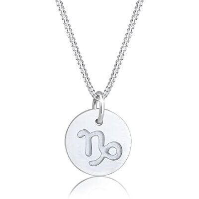 Elli kvinnors 925 sterling silver frostat stjärntecken Astro grundläggande halsband, Sterlingsilver Elli kvinnors 925 sterling silver frostat stjärntecken Astro grundläggande halsband, Sterlingsilver