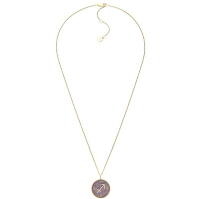 Fossil Damhalsband i rostfritt stål eller sterlingsilver med hummerlås, Lila Fossil Damhalsband i rostfritt stål eller sterlingsilver med hummerlås, Lila