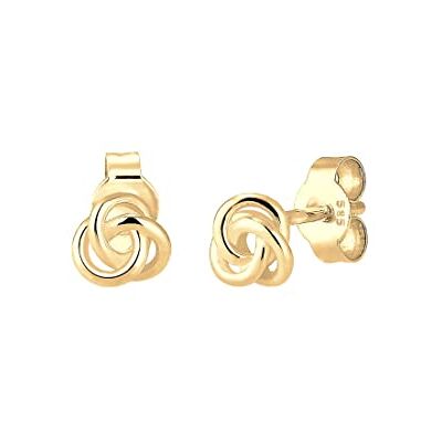 Elli PREMIUM örhängen damörhängen trend knut högkvalitativ filigran i 585 gult guld, fasettad slipning, Ingen ädelsten Elli PREMIUM örhängen damörhängen trend knut högkvalitativ filigran i 585 gult guld, fasettad slipning, Ingen ädelsten