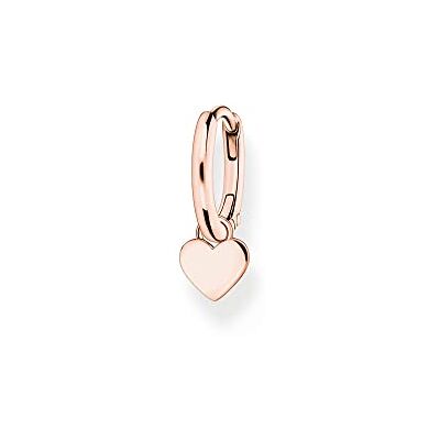 THOMAS SABO boucles d'oreilles créoles simples avec pendentif coeur argent plaqué or CR696-415-40 THOMAS SABO boucles d'oreilles créoles simples avec pendentif coeur argent plaqué or CR696-415-40