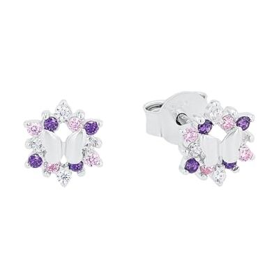 Prinzessin Lillifee Örhängen 925 sterlingsilver barnörhängen för flickor, med zirconia synth., 0,7 cm, lila, fjäril, kommer i smyckespresentförpackning, 9245598 Prinzessin Lillifee Örhängen 925 sterlingsilver barnörhängen för flickor, med zirconia synth., 0,7 cm, lila, fjäril, kommer i smyckespresentförpackning, 9245598