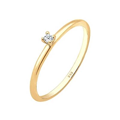 Elli Diamore (DIAOV) dam-soltär förlovningsring gult guld med lysande slipning diamant ringstorlek 0608322517 e Gult guld, 54, colore: Guld, cod. 0608322517_54 Elli Diamore (DIAOV) dam-soltär förlovningsring gult guld med lysande slipning diamant ringstorlek 0608322517 e Gult guld, 54, colore: Guld, cod. 0608322517_54