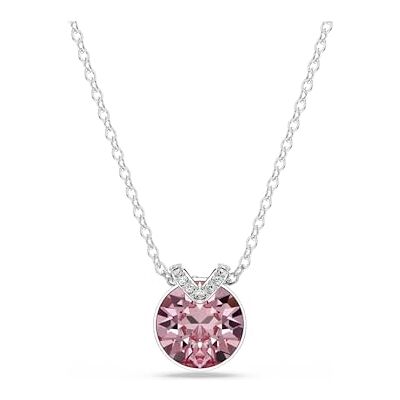 Swarovski Bella V hänge, Rundslipad, Rosa, Rhodiumpläterad Swarovski Bella V hänge, Rundslipad, Rosa, Rhodiumpläterad