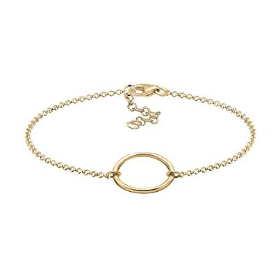 Elli Dam 925 sterling silver livscirkel guldpläterat armband av längd 18 cm, 18 cm, Metall Elli Dam 925 sterling silver livscirkel guldpläterat armband av längd 18 cm, 18 cm, Metall