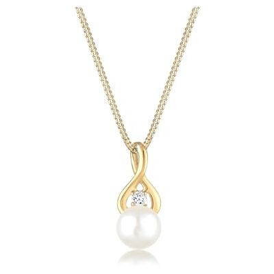 Elli PREMIUM halslänk dam infinity Topas i 585 gult guld, 45cm, Gult guld, Topas Elli PREMIUM halslänk dam infinity Topas i 585 gult guld, 45cm, Gult guld, Topas