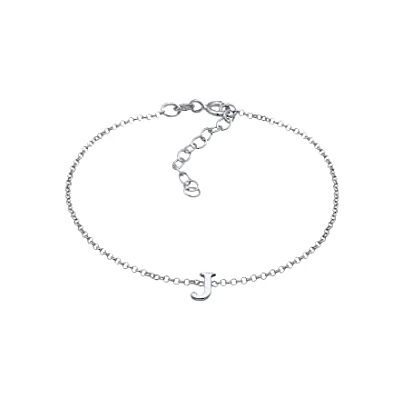 Elli armband dam hänge bokstav J basic i 925 sterlingsilver, 160, Sterlingsilver Silver Metall, Utan Elli armband dam hänge bokstav J basic i 925 sterlingsilver, 160, Sterlingsilver Silver Metall, Utan