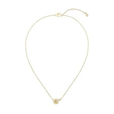 Boss Jewelry Women's LIVE PRECIOUS Collection halsband i ljusgult guld med sammanflätade ringar och kristaller 1580755 Boss Jewelry Women's LIVE PRECIOUS Collection halsband i ljusgult guld med sammanflätade ringar och kristaller 1580755