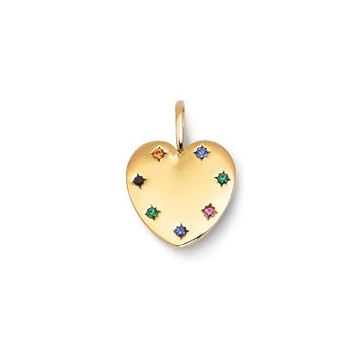SINGULARU Glam berlock. Mässing med finish med 18kt guldpläterad, färgglad zirkoniumdetalj, hänge med mönster och detaljer, smycken för kvinnor, Taille moyenne, Mässing, Ingen ädelsten SINGULARU Glam berlock. Mässing med finish med 18kt guldpläterad, färgglad zirkoniumdetalj, hänge med mönster och detaljer, smycken för kvinnor, Taille moyenne, Mässing, Ingen ädelsten