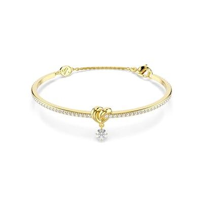 Swarovski Livslångt armband, Rund snitt, Hjärta, Vit, Guldfärgad pläterad Swarovski Livslångt armband, Rund snitt, Hjärta, Vit, Guldfärgad pläterad