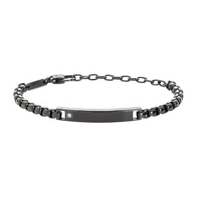 Breil Tag and Cross armband av stål för män Breil Tag and Cross armband av stål för män