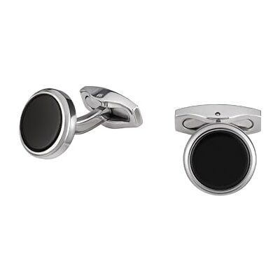 Breil Manschettknappar CUFFLINK-CODE kollektion av stål och onyx för män Breil Manschettknappar CUFFLINK-CODE kollektion av stål och onyx för män