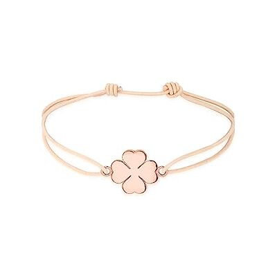 Elli armband dam klöverblad lyckobringare i 925 sterlingsilver roséguldpläterade, 17, fasettad slipning, Ingen ädelsten Elli armband dam klöverblad lyckobringare i 925 sterlingsilver roséguldpläterade, 17, fasettad slipning, Ingen ädelsten