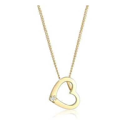 DIAMORE Halsband damer hjärta kärlek med diamant (0,02 ct.) Love in 585 gult guld, 450, Gult guld, Diamant DIAMORE Halsband damer hjärta kärlek med diamant (0,02 ct.) Love in 585 gult guld, 450, Gult guld, Diamant