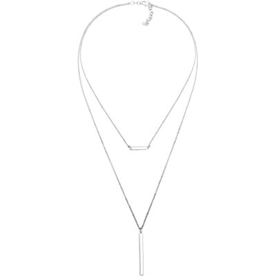 Elli dam choker geo lager 925 silver guldpläterat halsband av längd 40 cm 0103912317_40, Sterlingsilver, Kristall Elli dam choker geo lager 925 silver guldpläterat halsband av längd 40 cm 0103912317_40, Sterlingsilver, Kristall
