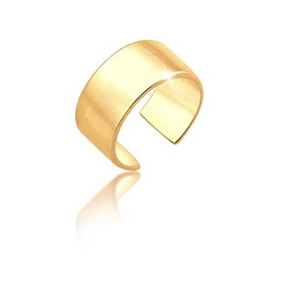Elli örhängen dam enkel öronmuff basic trend bred i 925 sterlingsilver, En storlek, Sterlingsilver Gult guld, Ingen ädelsten Elli örhängen dam enkel öronmuff basic trend bred i 925 sterlingsilver, En storlek, Sterlingsilver Gult guld, Ingen ädelsten