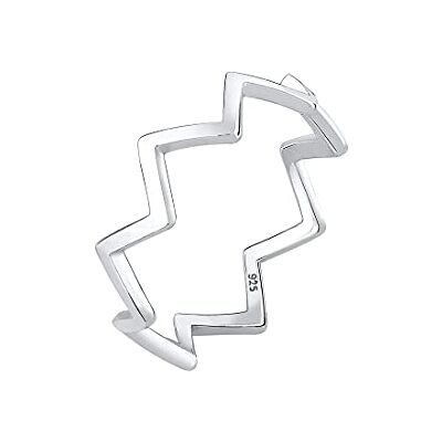 Elli Damring geo sicksack kantig edgy trend blogger i 925 sterlingsilver, 54 EU, fasettad slipning, Utan Elli Damring geo sicksack kantig edgy trend blogger i 925 sterlingsilver, 54 EU, fasettad slipning, Utan